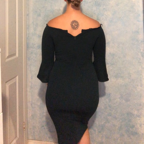 Dark Green H&M cocktail dress - size S - Picture 4 of 8